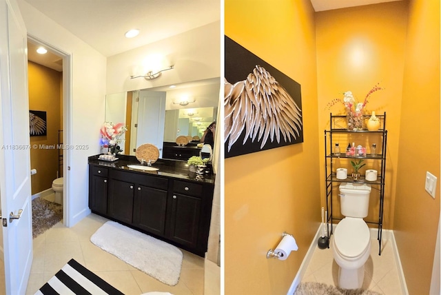 2954 NW 124th Way, Sunrise, FL 33323 - bathroom featuring vanity, tile patterned floors, and recessed lighting