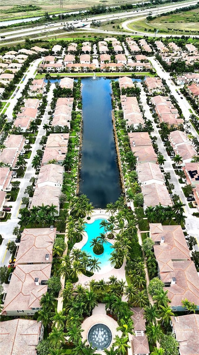 2954 NW 124th Way, Sunrise, FL 33323 - aerial view of residential area featuring a large body of water and a pool