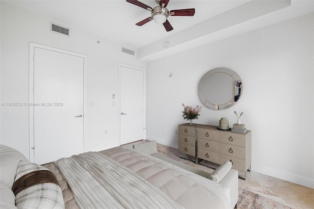 20000 E Country Club Dr Unit Ts02, Aventura, FL 33180 - bedroom with baseboards and a ceiling fan