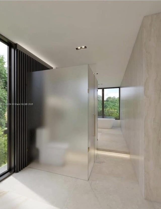 4050 Loquat Ave, Coconut Grove, FL 33133 - corridor with floor to ceiling windows