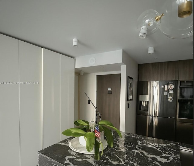 20379 W Country Club Dr Unit 2333, Aventura, FL 33180 - kitchen featuring stainless steel refrigerator with ice dispenser and oven