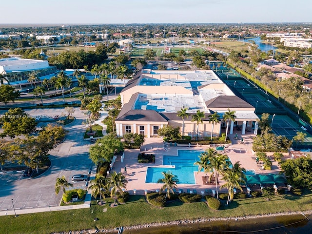 7611 Southampton Ter Unit 102, Tamarac, FL 33321 - drone / aerial view of a pool