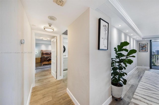 4000 Towerside Ter Unit 1507, Miami, FL 33138 - hall featuring light wood-style floors