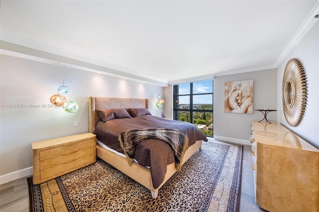 4000 Towerside Ter Unit 1507, Miami, FL 33138 - bedroom with crown molding and wood finished floors