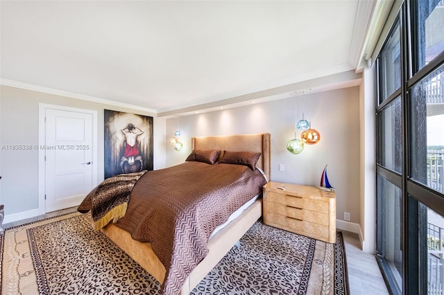 4000 Towerside Ter Unit 1507, Miami, FL 33138 - bedroom with crown molding and wood finished floors
