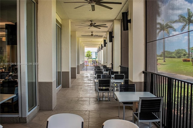 4501 Martinique Way Unit C1, Coconut Creek, FL 33066 - view of patio featuring ceiling fan