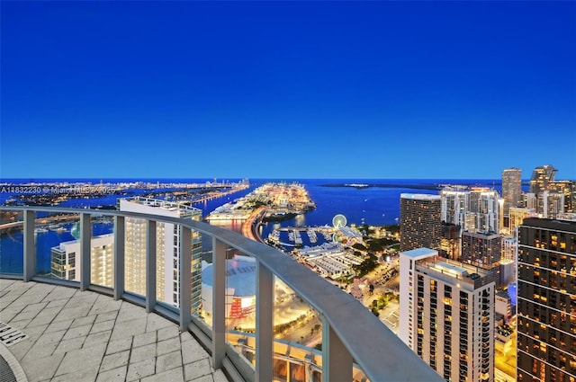 851 NE 1st Ave Unit 2809, Miami, FL 33132 - balcony featuring a water view, a city view, and view of marina