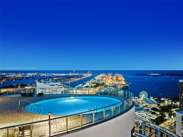 851 NE 1st Ave Unit 2809, Miami, FL 33132 - view of pool featuring a water view and a view of city