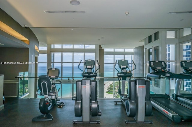 18101 Collins Ave Unit Ph5104, Sunny Isles Beach, FL 33160 - gym with plenty of natural light