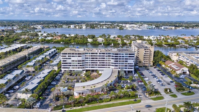 3589 S Ocean Blvd Unit 914, South Palm Beach, FL 33480 - aerial view of property and surrounding area featuring a large body of water