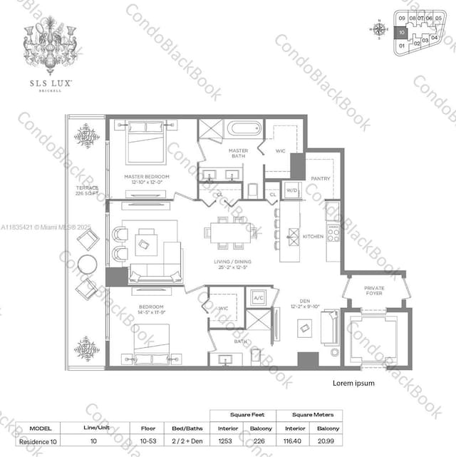 801 S Miami Ave Unit 1210, Miami, FL 33130 - view of home floor plan