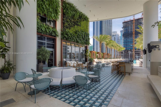 801 S Miami Ave Unit 1210, Miami, FL 33130 - view of patio with a view of city and an outdoor hangout area