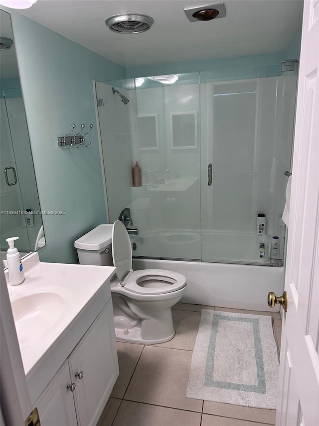 531 N Ocean Blvd Unit 1108, Pompano Beach, FL 33062 - full bath with vanity, tile patterned floors, and enclosed tub / shower combo