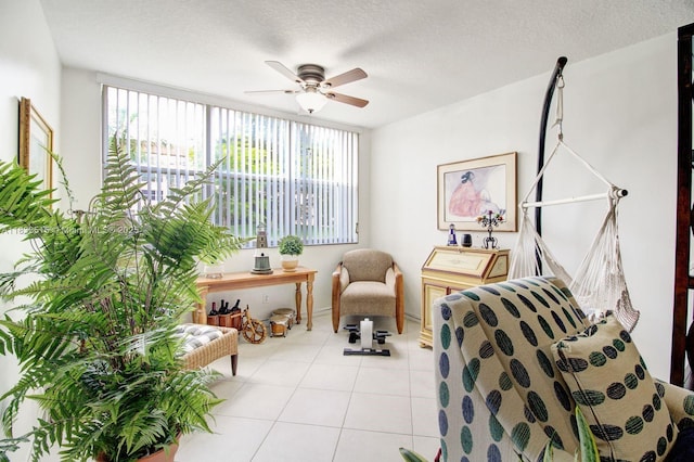 2524 NW 104th Ave Unit 101, Sunrise, FL 33322 - living area with plenty of natural light, ceiling fan, and light tile patterned floors