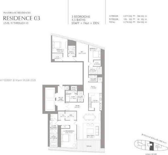 300 Biscayne Boulevard Way Unit 2703, Miami, FL 33131 - view of floor plan / room layout