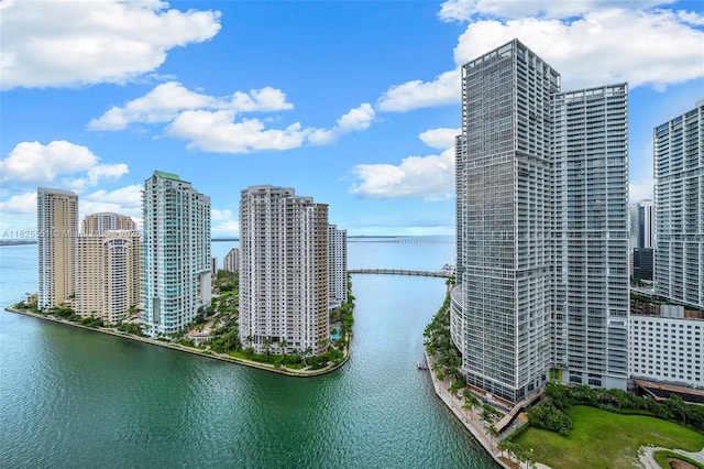 300 Biscayne Boulevard Way Unit 2703, Miami, FL 33131 - bird's eye view of city skyline and a nearby body of water