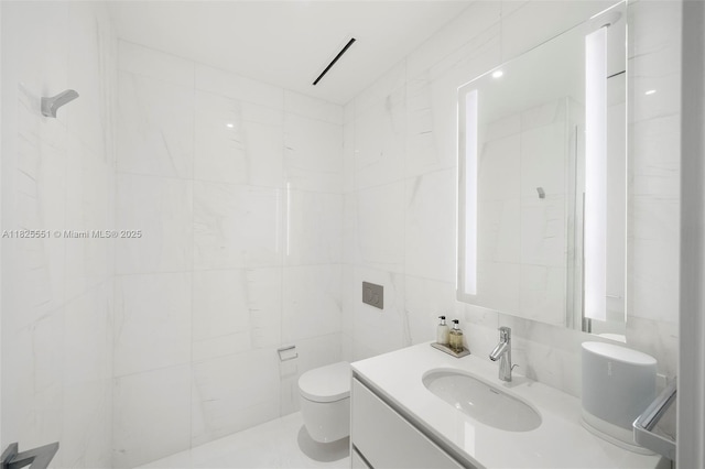 300 Biscayne Boulevard Way Unit 2703, Miami, FL 33131 - bathroom with tile walls and vanity