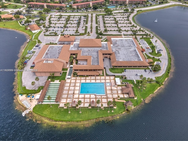 1000 SW 128th Ter Unit 312V, Pembroke Pines, FL 33027 - aerial overview of property's location with a nearby body of water and a pool