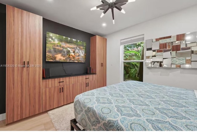 2301 SW 17th Ave, Miami, FL 33145 - bedroom featuring light wood-style floors and recessed lighting