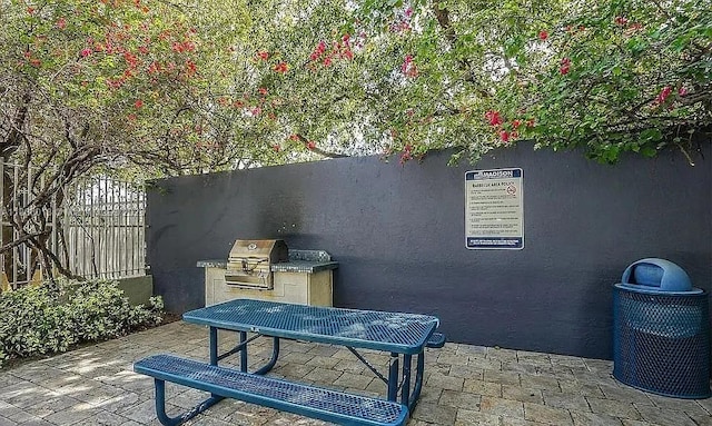 800 N Miami Ave Unit E-707, Miami, FL 33136 - view of patio / terrace with an outdoor kitchen