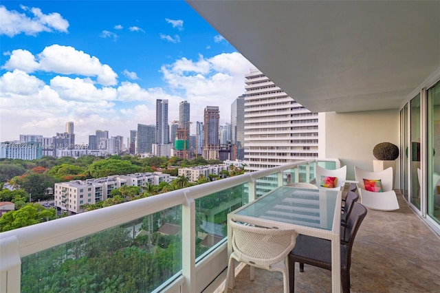 1643 Brickell Ave Unit 1406, Miami, FL 33129 - balcony featuring a view of skyline