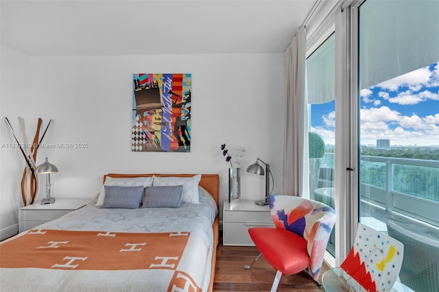 1643 Brickell Ave Unit 1406, Miami, FL 33129 - bedroom with access to outside and wood finished floors