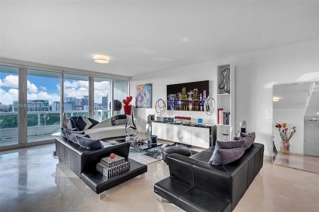 1643 Brickell Ave Unit 1406, Miami, FL 33129 - living room with a city view and a wall of windows