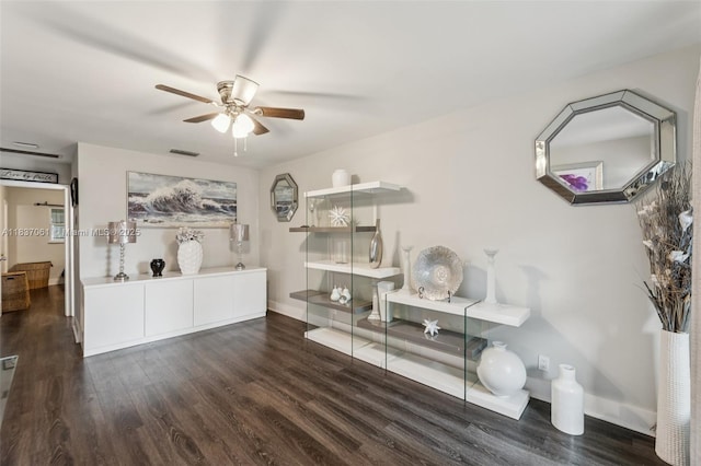 3201 NW 4th Ter Unit 80, Pompano Beach, FL 33064 - dining room with wood finished floors and a ceiling fan