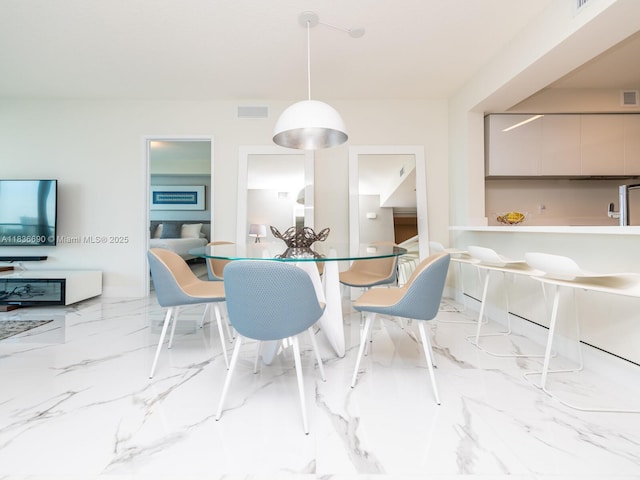 300 Sunny Isles Blvd Unit 5-1605, Sunny Isles Beach, FL 33160 - dining room with marble finish floors