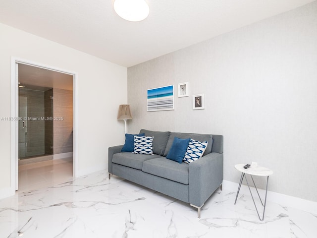 300 Sunny Isles Blvd Unit 5-1605, Sunny Isles Beach, FL 33160 - living area with marble finish flooring and baseboards