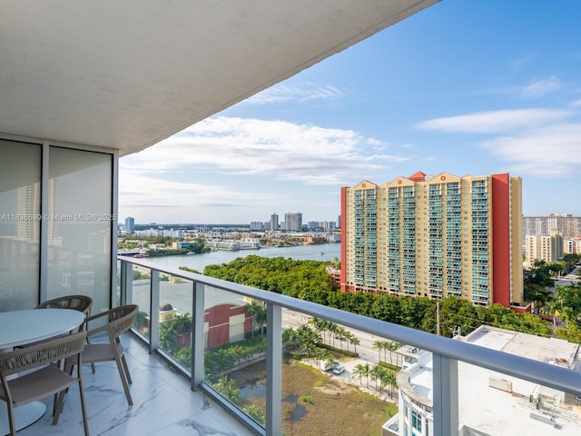300 Sunny Isles Blvd Unit 5-1605, Sunny Isles Beach, FL 33160 - balcony with a water view and a city view