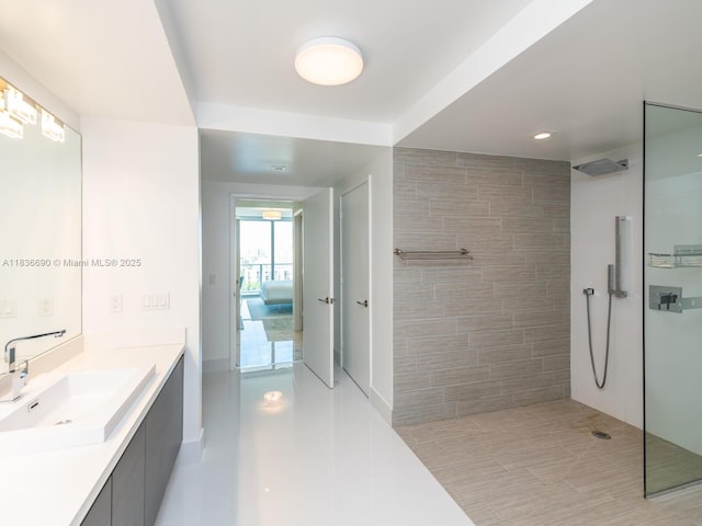 300 Sunny Isles Blvd Unit 5-1605, Sunny Isles Beach, FL 33160 - bathroom with a walk in shower and vanity