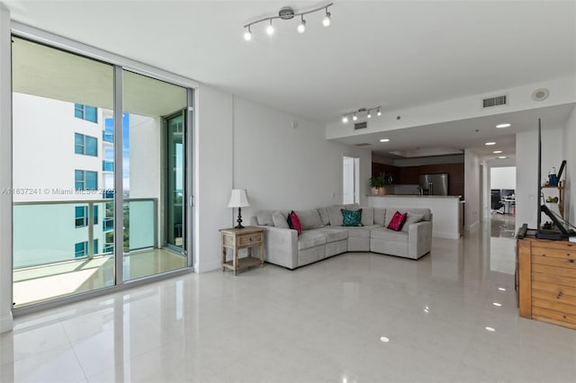 2681 N Flamingo Rd Unit 2508S, Sunrise, FL 33323 - tiled living area with floor to ceiling windows