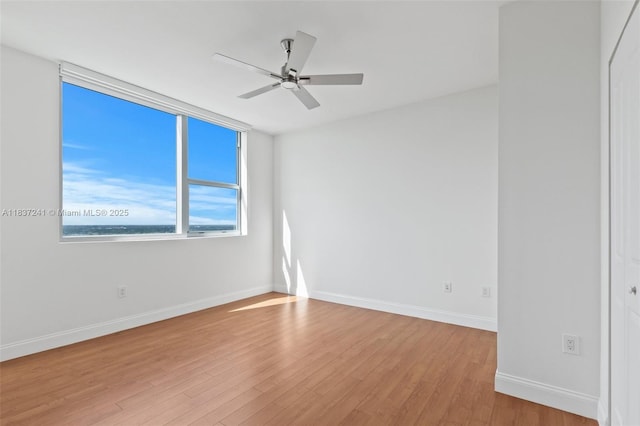 2681 N Flamingo Rd Unit 2508S, Sunrise, FL 33323 - empty room with light wood-type flooring and a ceiling fan