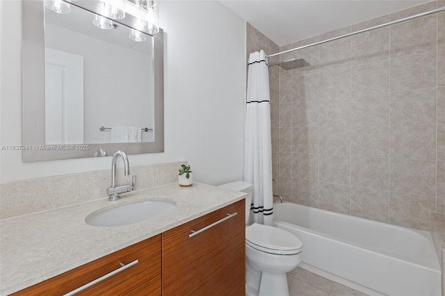 2681 N Flamingo Rd Unit 2508S, Sunrise, FL 33323 - full bath with vanity, shower / tub combo with curtain, and tile patterned flooring