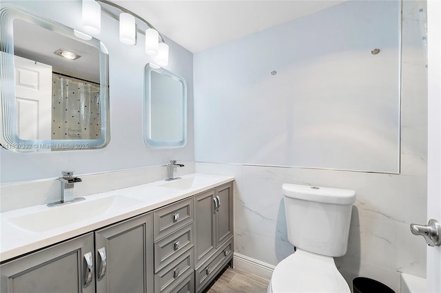 8821 NW 38th Dr Unit 103A, Coral Springs, FL 33065 - bathroom with double vanity and curtained shower