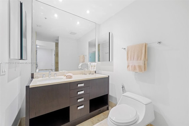 18201 Collins Ave Unit 1006, Sunny Isles Beach, FL 33160 - bathroom featuring double vanity and toilet