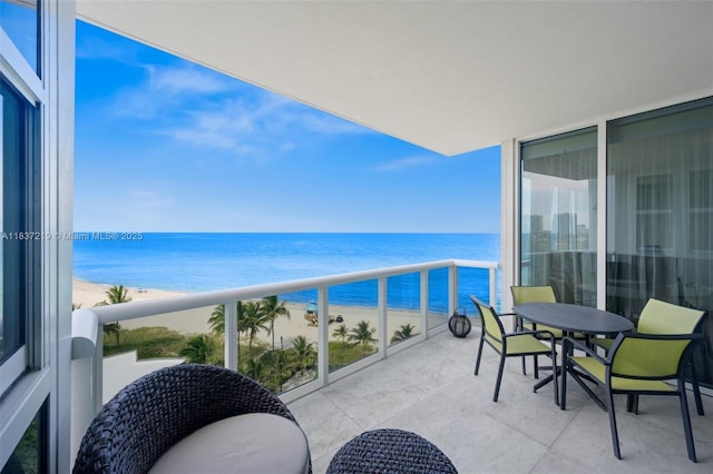18201 Collins Ave Unit 1006, Sunny Isles Beach, FL 33160 - balcony featuring view of water and beach