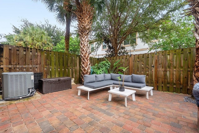 4326 Braxton Ave, West Palm Beach, FL 33417 - fenced backyard with a patio area and outdoor lounge area