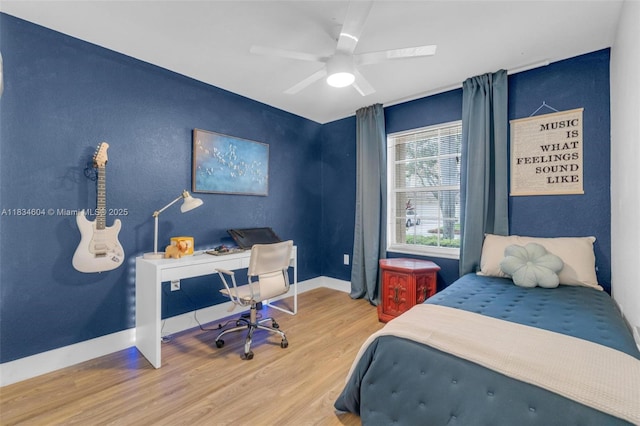 16410 Sapphire Bnd, Weston, FL 33331 - bedroom featuring wood finished floors, an office area, and ceiling fan