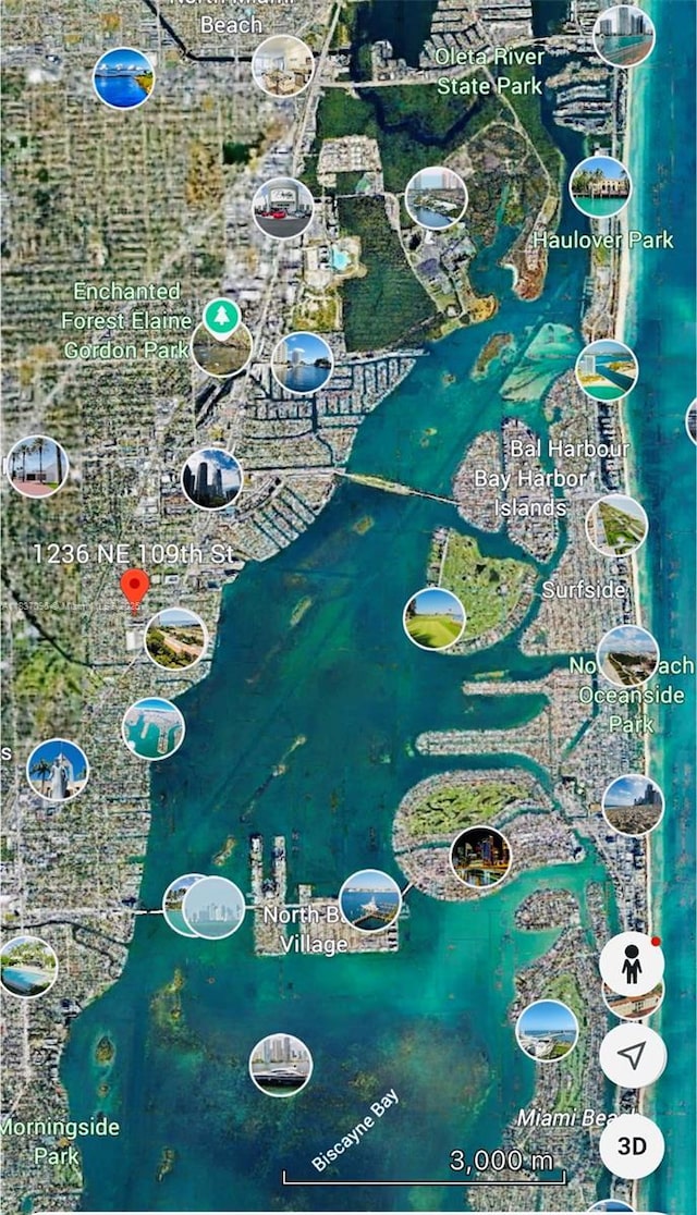 1236 NE 109th St, Miami, FL 33161 - aerial overview of property's location