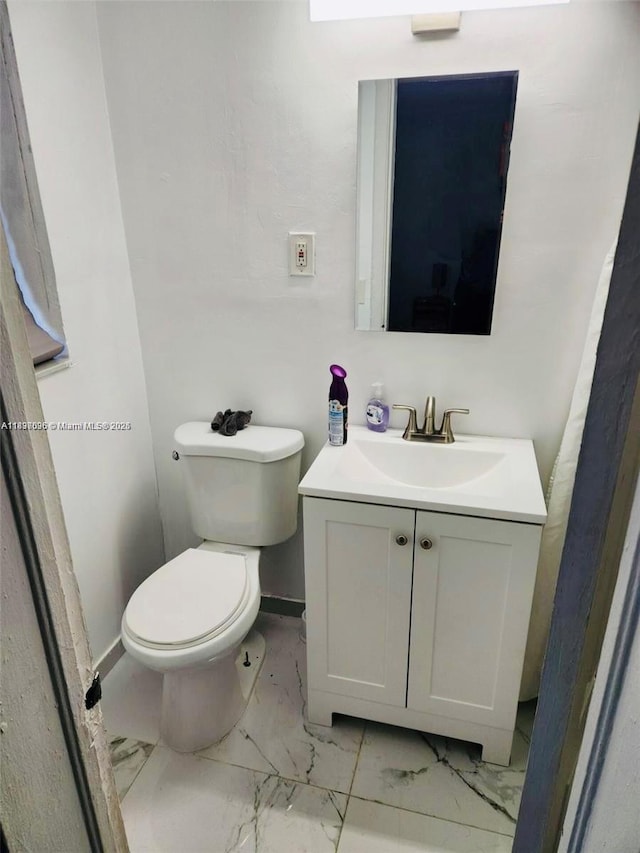 1236 NE 109th St, Miami, FL 33161 - half bath featuring vanity and marble finish floors