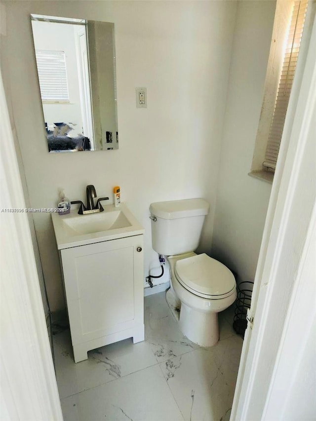 1236 NE 109th St, Miami, FL 33161 - half bath with vanity and marble finish floors