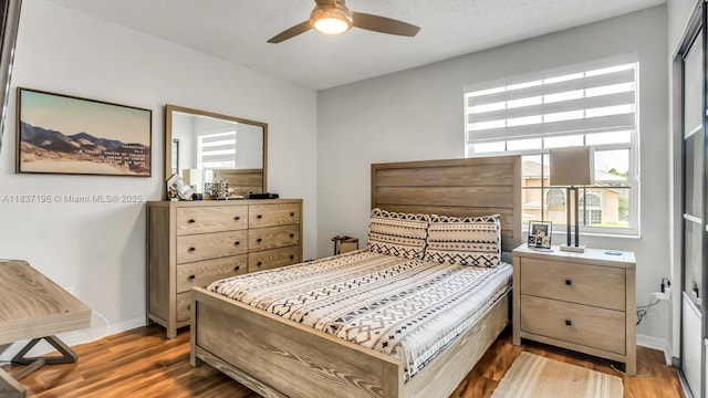 16204 SW 18th Pl, Miramar, FL 33027 - bedroom featuring wood finished floors and a ceiling fan