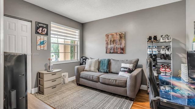 16204 SW 18th Pl, Miramar, FL 33027 - living area featuring light wood-type flooring and a textured ceiling
