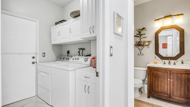 16204 SW 18th Pl, Miramar, FL 33027 - laundry room with washing machine and dryer and light marble finish floors