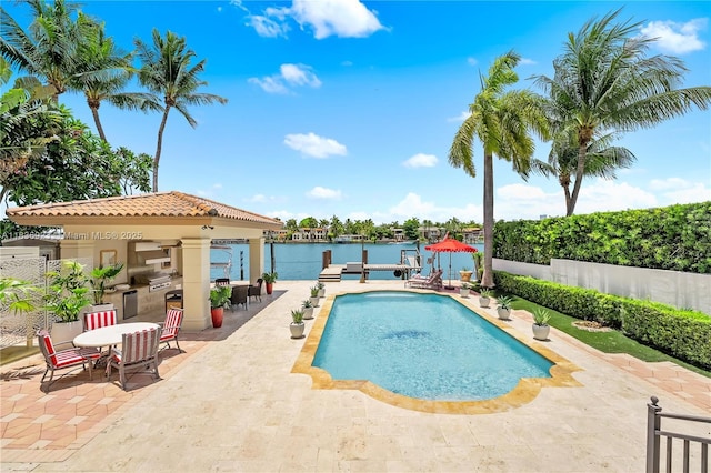 66 S Hibiscus Dr, Miami Beach, FL 33139 - view of pool with a ceiling fan, a patio, and french doors