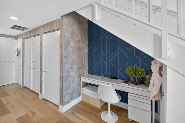 244 Biscayne Blvd Unit 446, Miami, FL 33132 - unfurnished office featuring light wood-style floors and tile walls