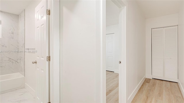 2820 NW 95th St, Miami, FL 33147 - hall with baseboards and light wood-type flooring