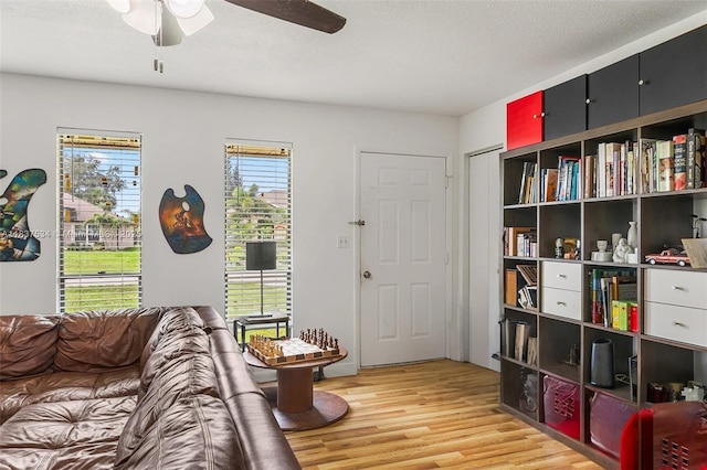 521 NE Dinner, Dinner, Palm Bay, FL 32907 - living room featuring light wood-type flooring and a ceiling fan